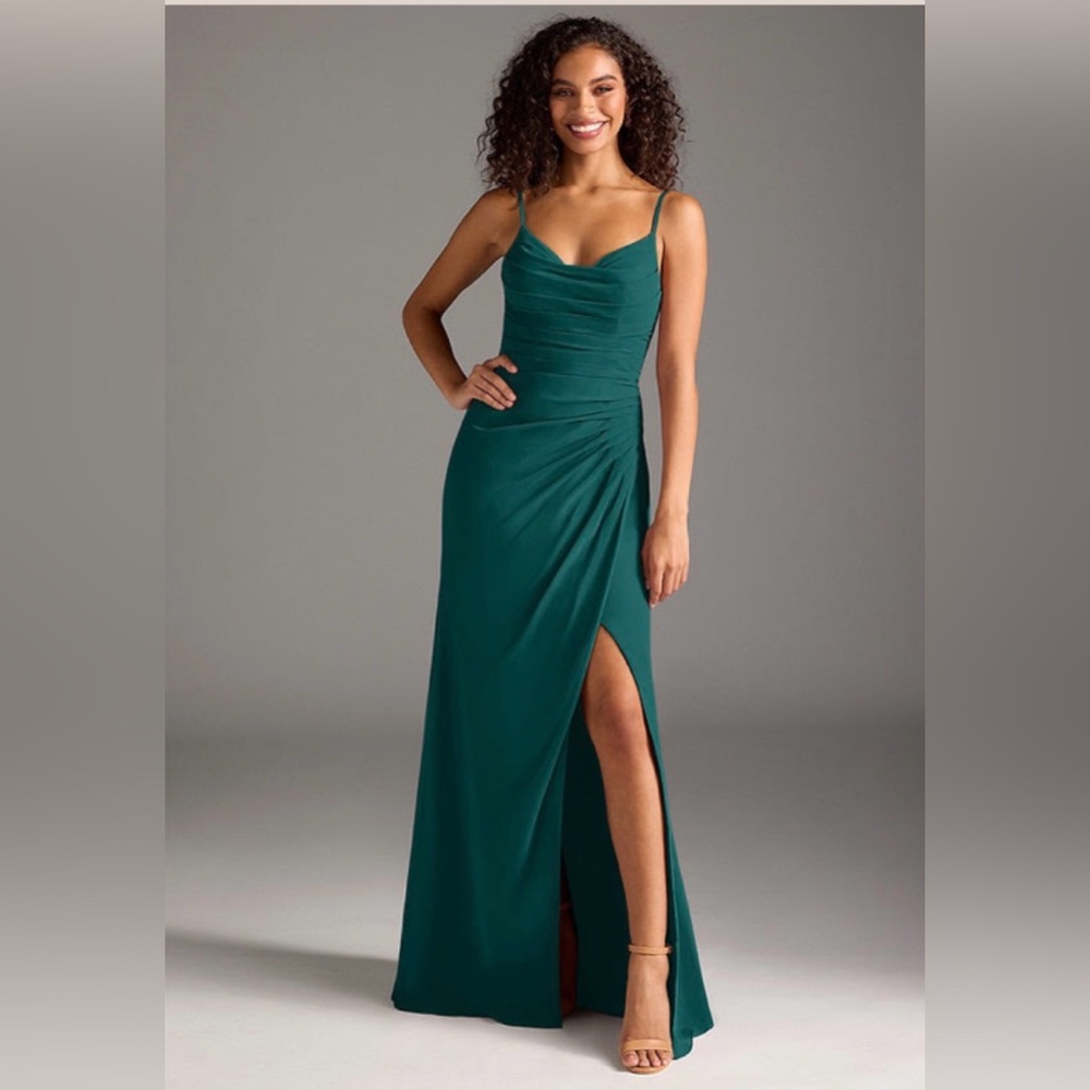 Elegant Peacock Evening Gown